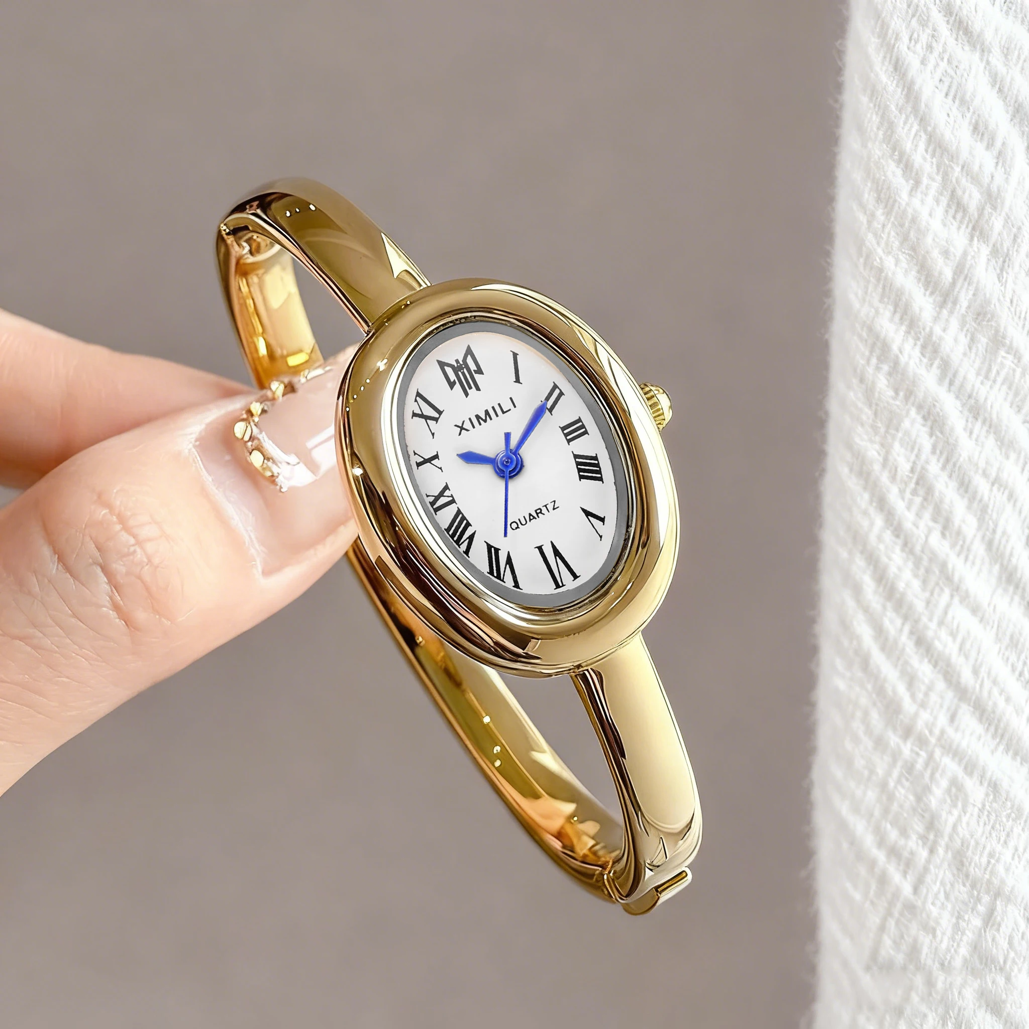 Jewelry Watches Gold - 2026XIMILI Jam Tangan Oval Vintage untuk