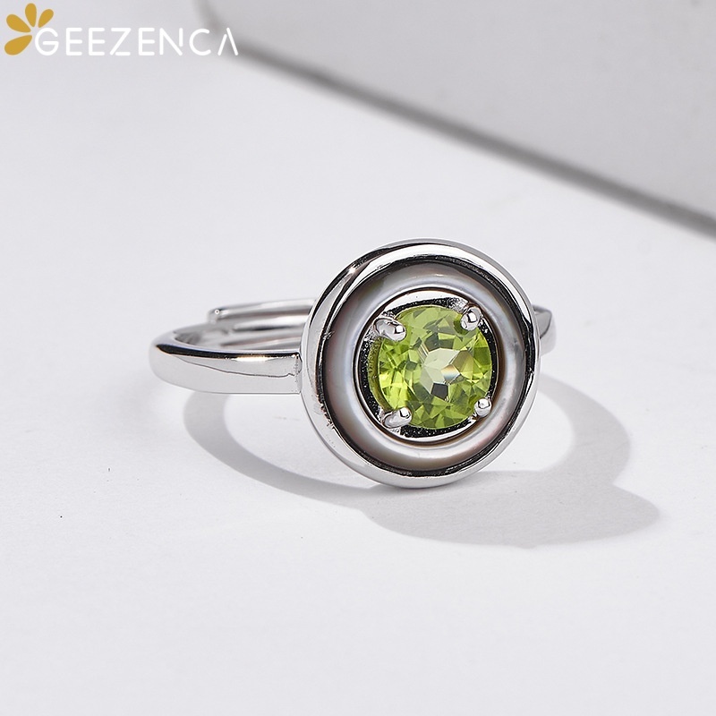 GEEZENCA 925 Perak Murni Cinci - Birthstone Ring Set ulasan dan harga