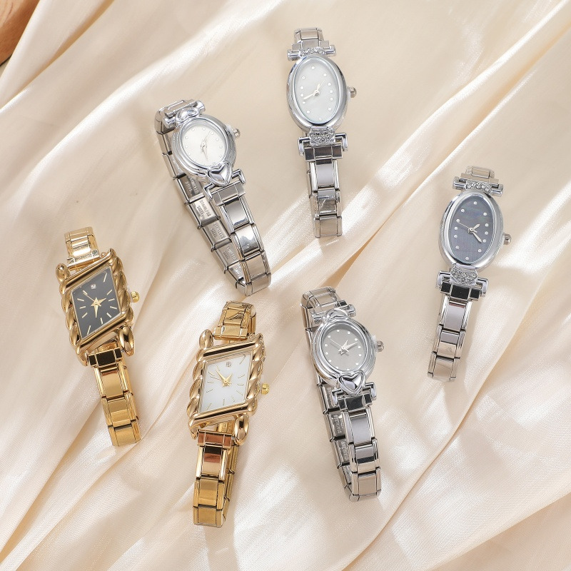 Jam Tangan Modis Konektor Baja - Jewelry Making Watches ulasan dan harga