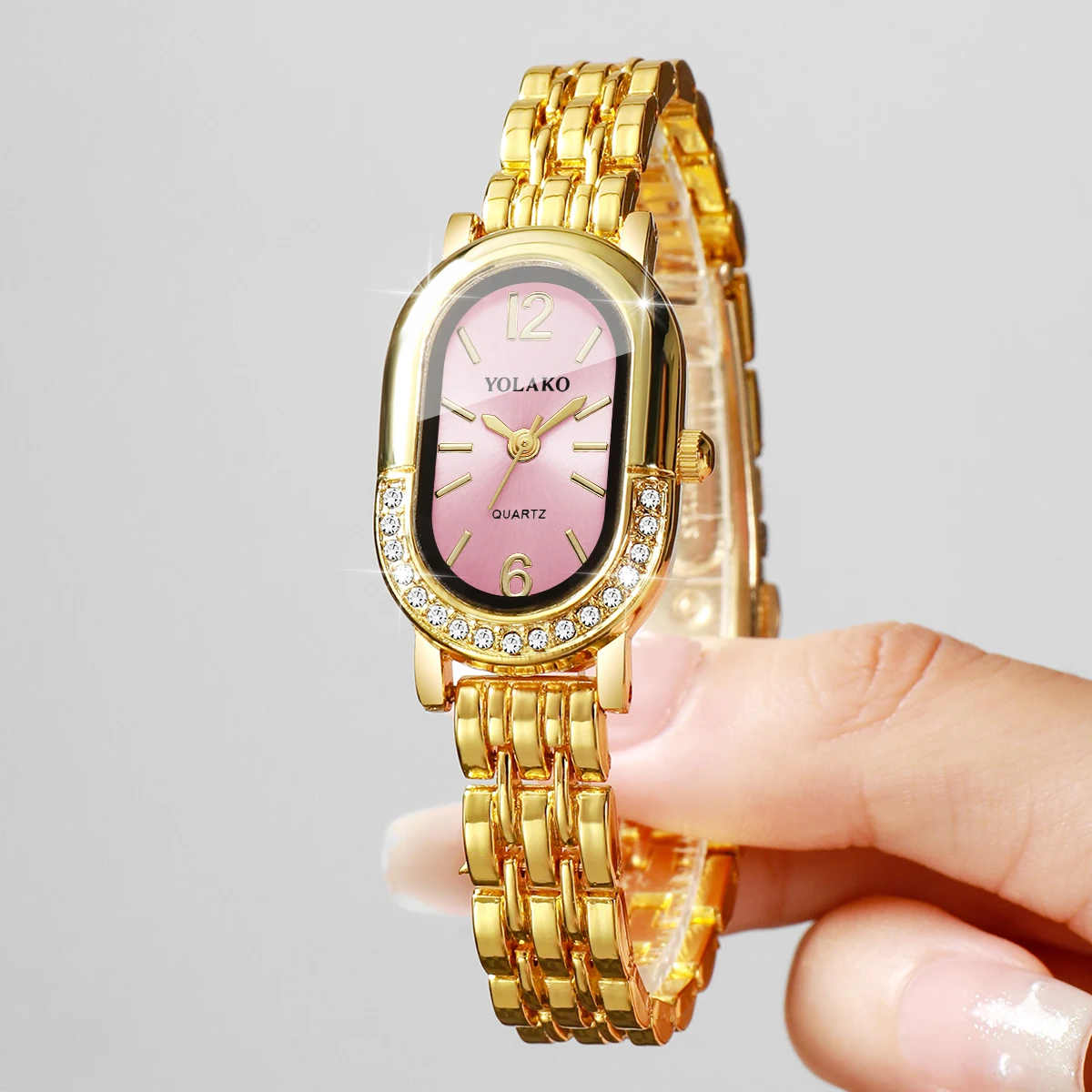 Jam Tangan Kuarsa Wanita Berli - Jewelry Watches Gold ulasan dan harga