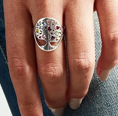 Amxiu Pribadi Pohon Cincin den - Birthstone Ring Set ulasan dan harga