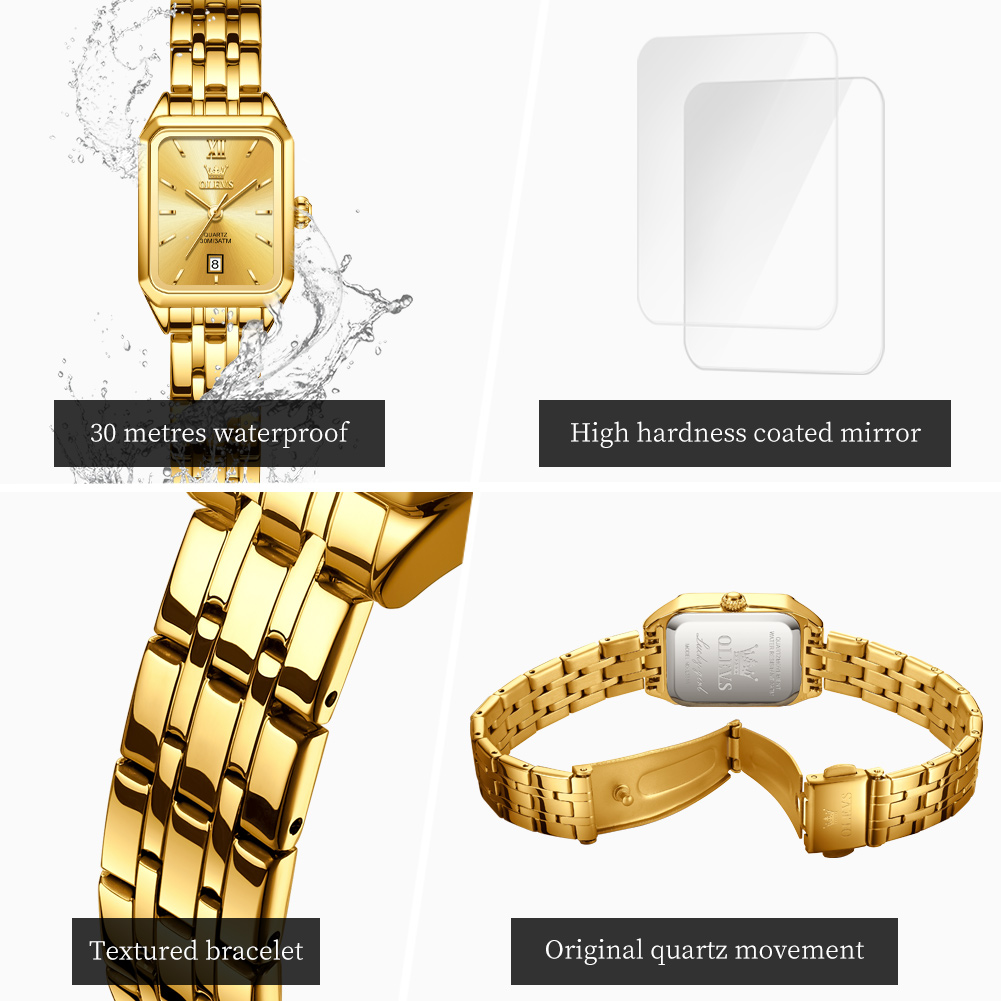 OLEVS Jam Tangan Wanita Bermer - Jewelry Watches Gold ulasan dan harga