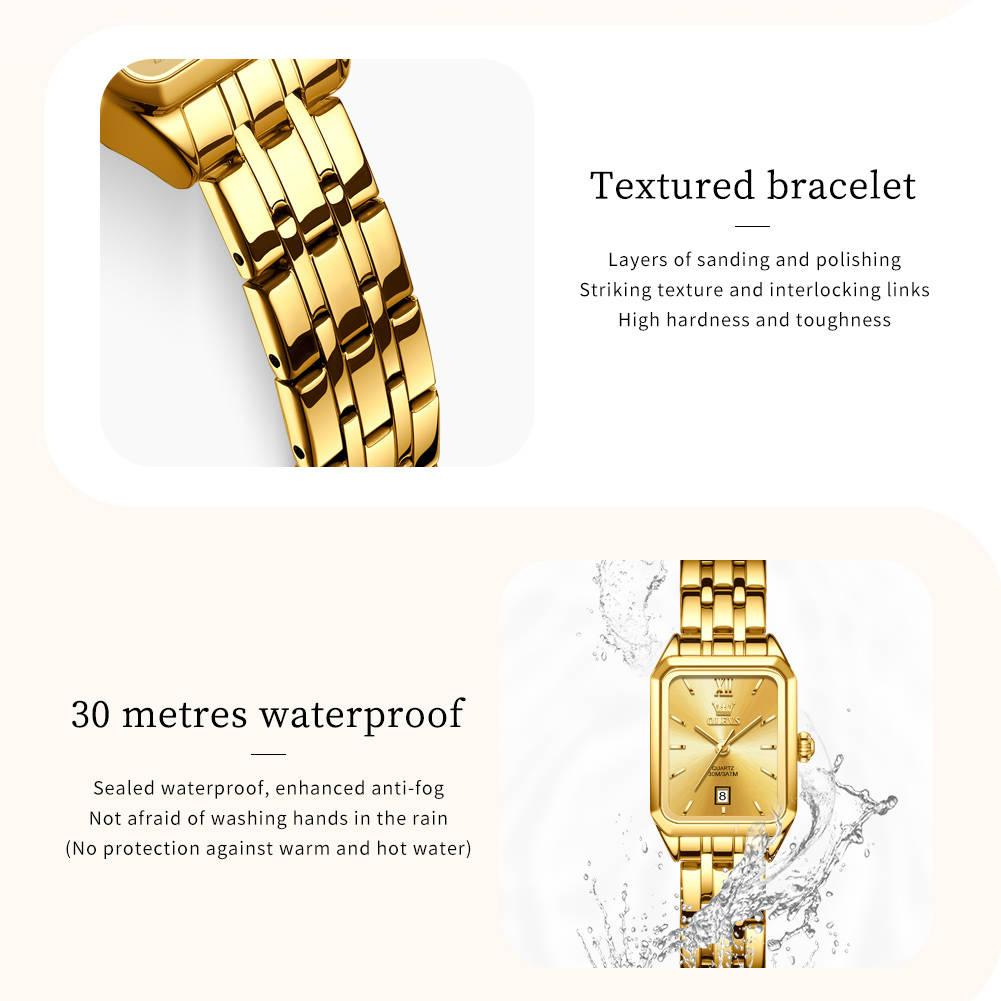OLEVS Jam Tangan Wanita Bermer - Jewelry Watches Gold ulasan dan harga