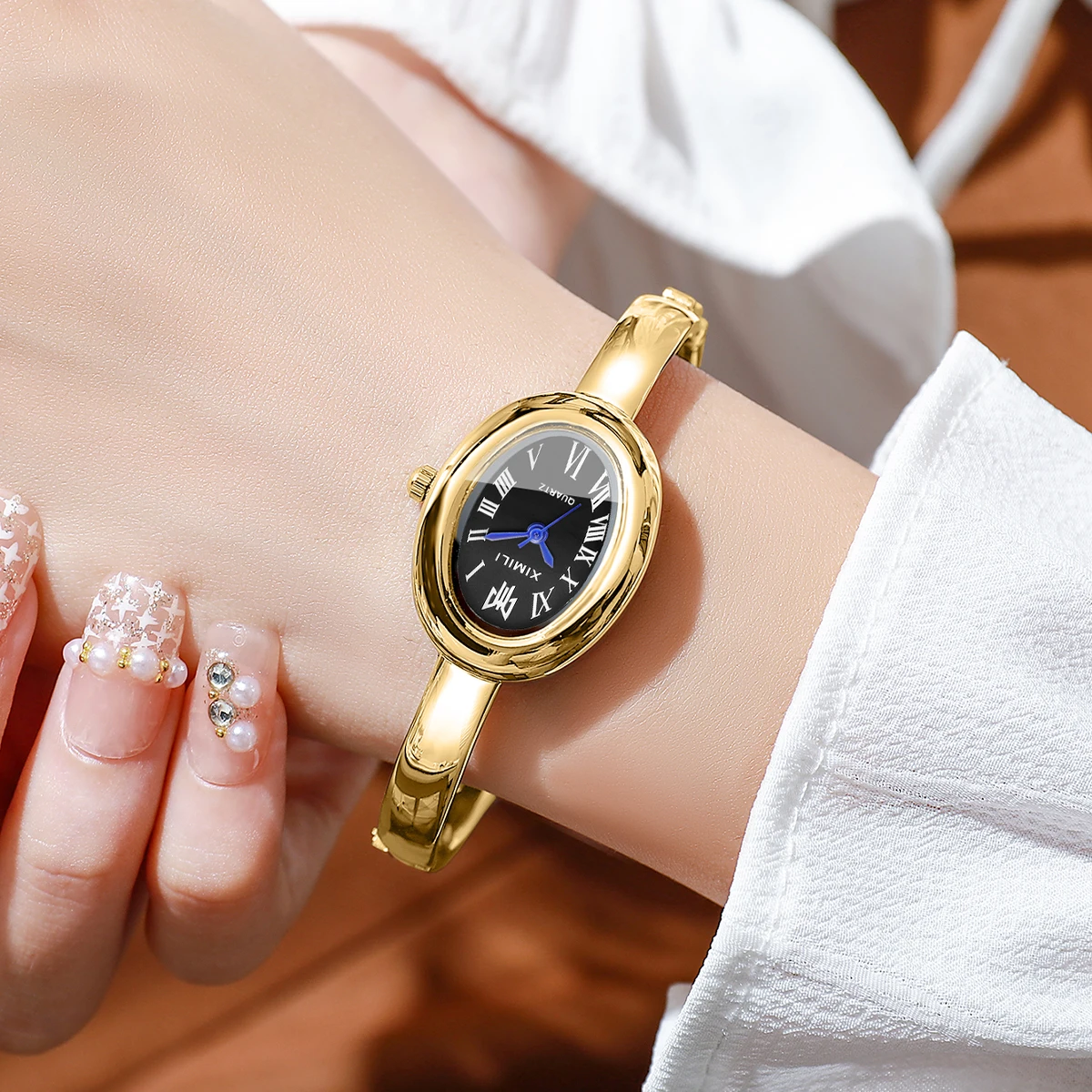 2026XIMILI Jam Tangan Oval Vin - Jewelry Watches Gold ulasan dan harga
