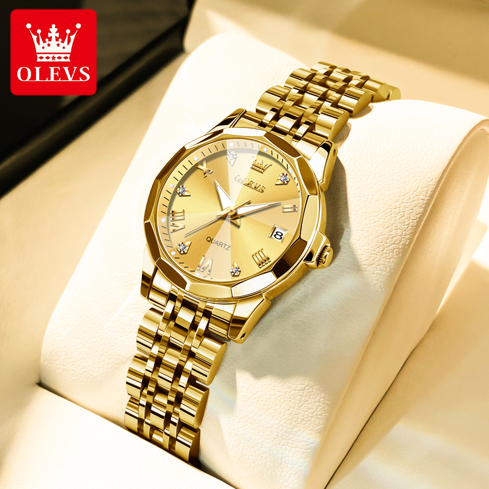 OLEVS jam tangan emas wanita,  - Jewelry Watches Gold ulasan dan harga