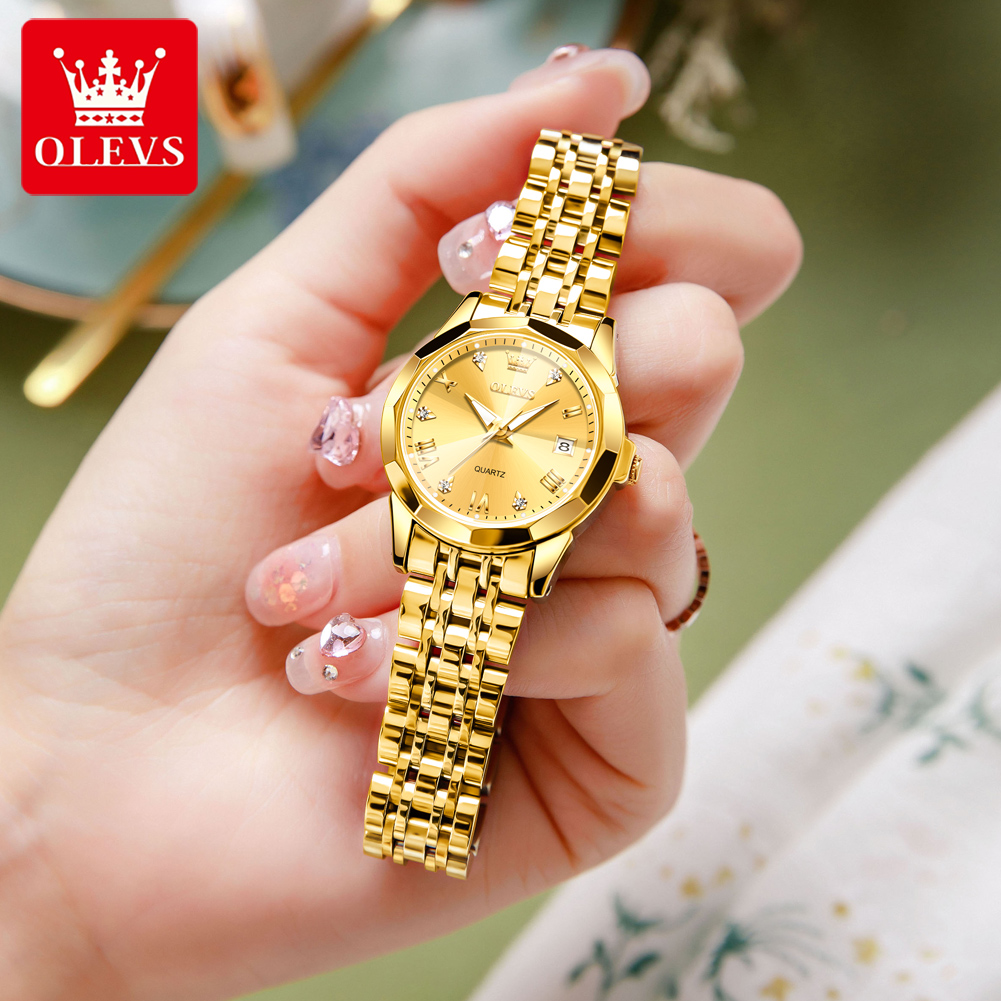OLEVS jam tangan emas wanita,  - Jewelry Watches Gold ulasan dan harga