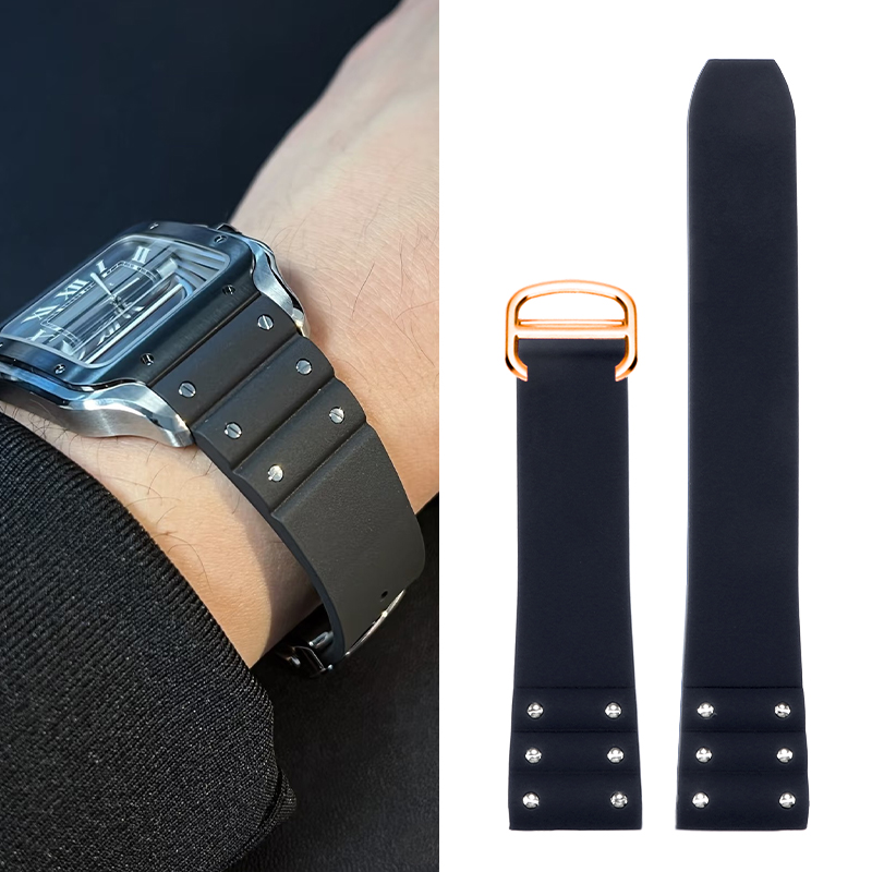 Tali jam karet berkualitas tin - Cartier Watch Santos ulasan dan harga
