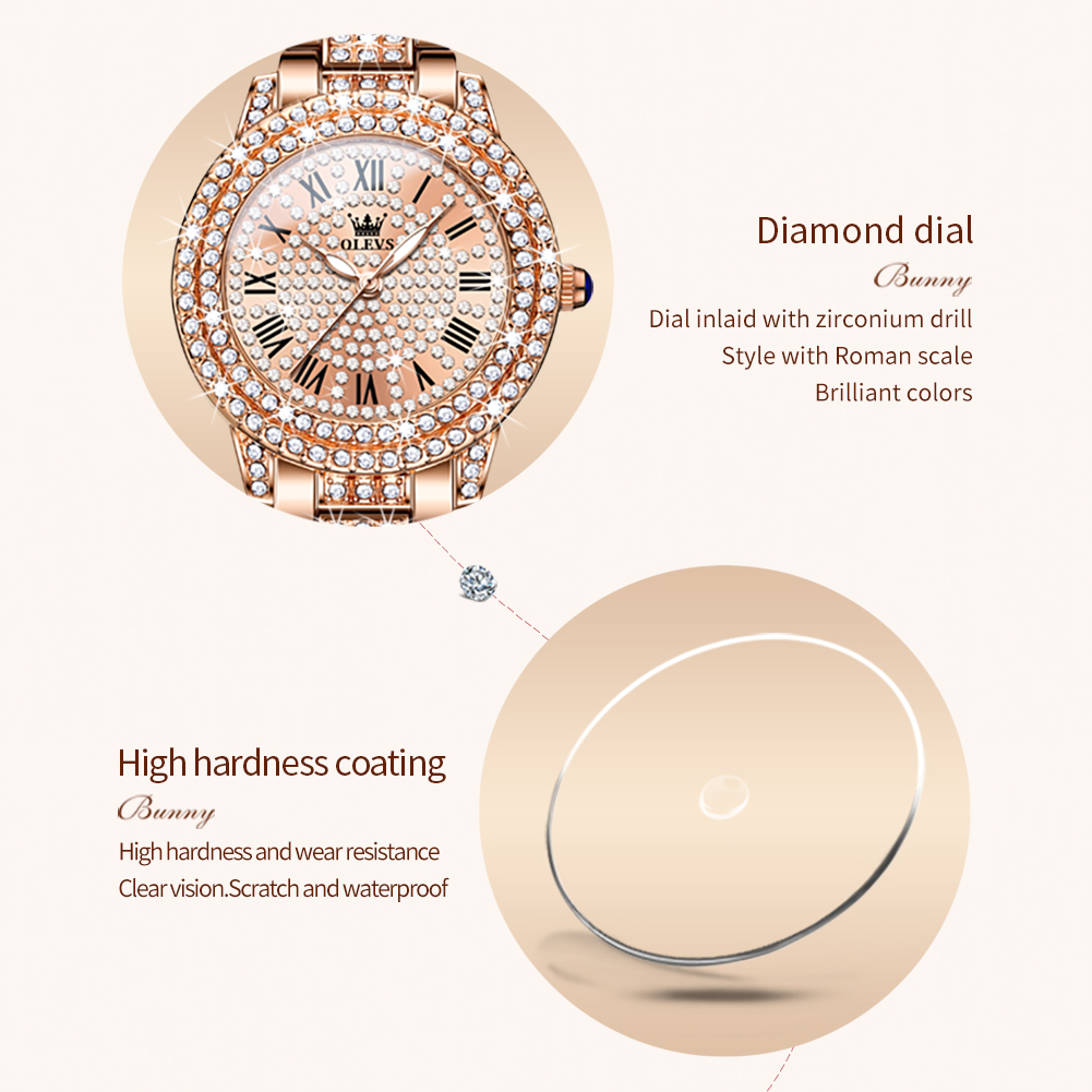 OLEVS jam tangan kuarsa wanita - Jewelry Watches Gold ulasan dan harga